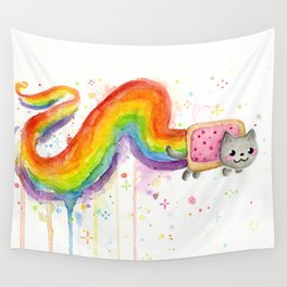 Rainbow Cat in Pop Tart Wall Tapestry