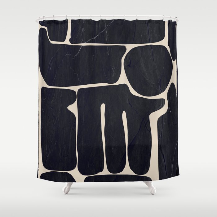Modern Abstract Minimal Shapes 162 Shower Curtain by ThingDesign