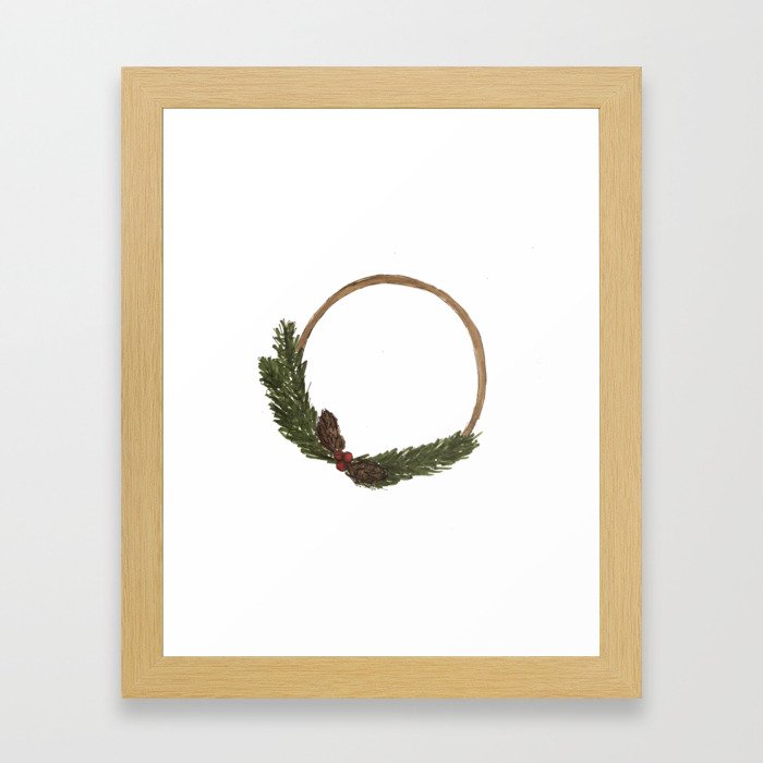 Christmas Wreath Framed Art Print