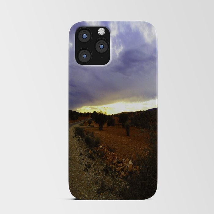 Landscape sunset photo blue sky with clouds iPhone Card Case