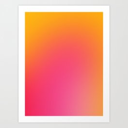 Glowy Orange And Pink Gradient Art Print