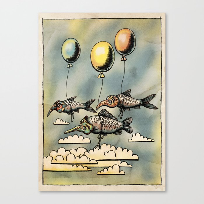 Flying Fishes Canvas Print