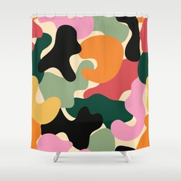 Seamless fashion colorful camouflage pattern Shower Curtain
