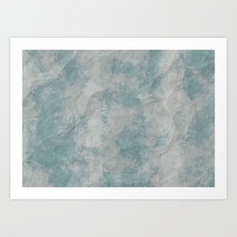 Elegant blue grey bent paper Art Print