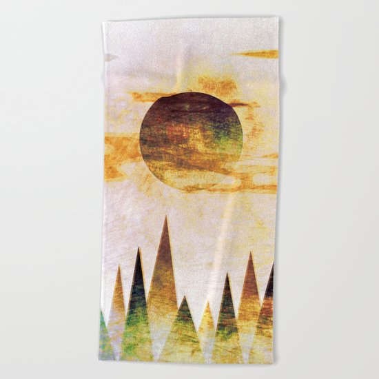 Arctic Moon Beach Towel
