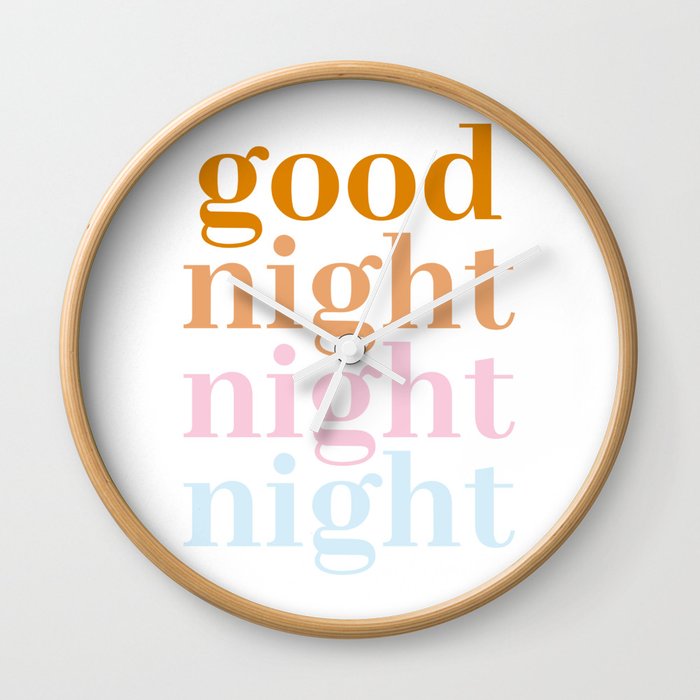 good night night 1 Wall Clock