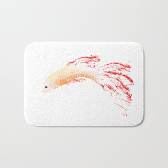 Floral Fish Bowl Bath Mat