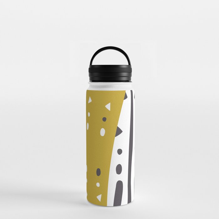 Gold Masked Leaves Water Bottle