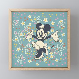 "Hello Minnie Mouse Blue" by Gigi Rosado Framed Mini Art Print | Minnie Ears, Walt Disney, Minnie Mouse, Disney, Curated, Minnie, Mickey, Mickey And Friends, Mickey Mouse, Drawing 
