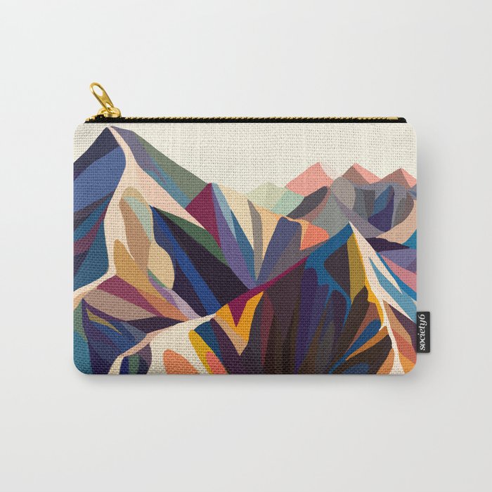 Mountains original Tasche | Graphic-design, Colorful, Berge, Hills, Illustration, Kaleidoscope, Natur, Graphic, Mosaic, Landscape
