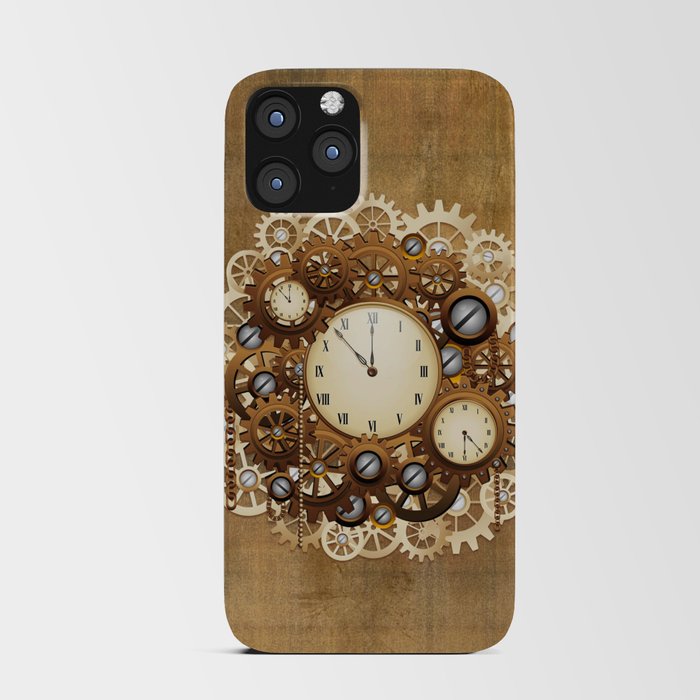 Steampunk Vintage Style Clocks and Gears iPhone Card Case