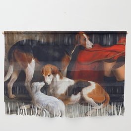 A Couple of Foxhounds with a Terrier the Property of Lord Henry Bentinck Wall Hanging