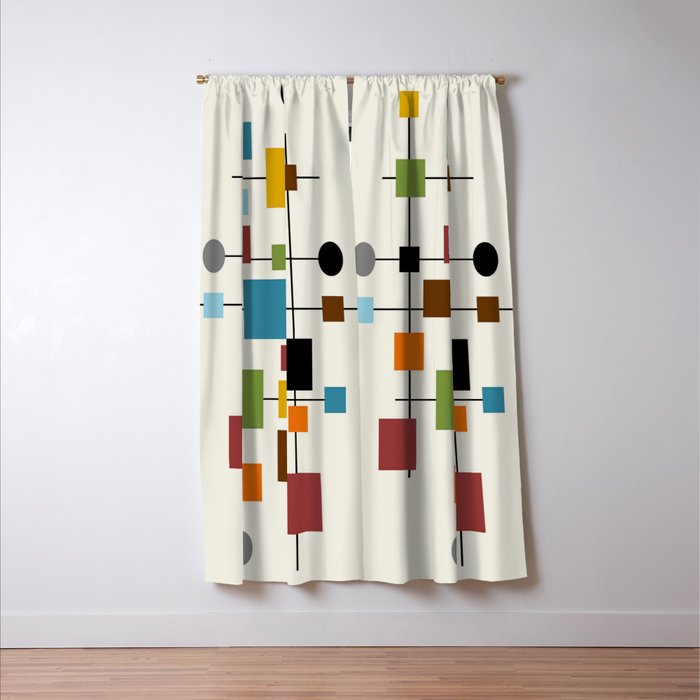 Mid Century Modern Art 1 3 Blackout Curtain By