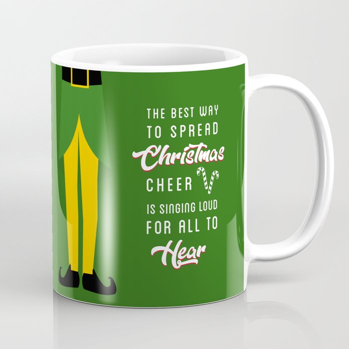 Elf Spreading Christmas Cheer Coffee Mug