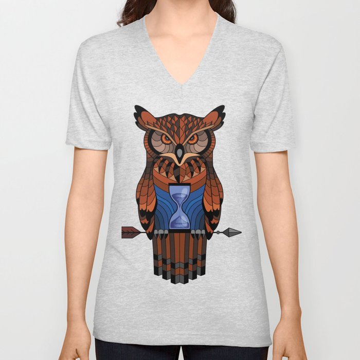 Owl time V Neck T Shirt