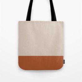 Minimalist Solid Color Block 1 in Putty and Clay Tote Bag
