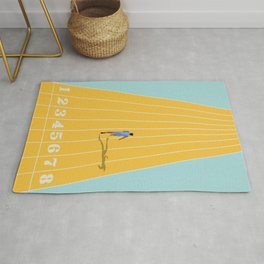 Go for the Gold Rug | Olympic Games, Athletic Track, Athletics, Goals, Symmetry, Success, Olympics, Sport, Sprint, Graphicdesign 