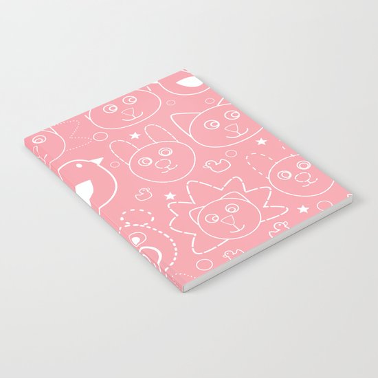 Baby Animals Coral Notebook
