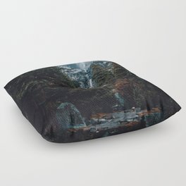 Upper and Lower Yosemite Falls Floor Pillow