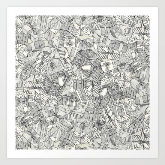 pencil parcels ivory Art Print