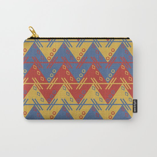 Tribal Zigzag Line Pattern Carry-All Pouch