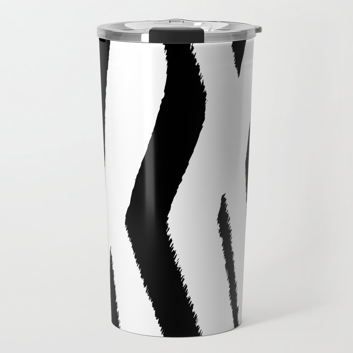Black and White Zebra Travel Mug