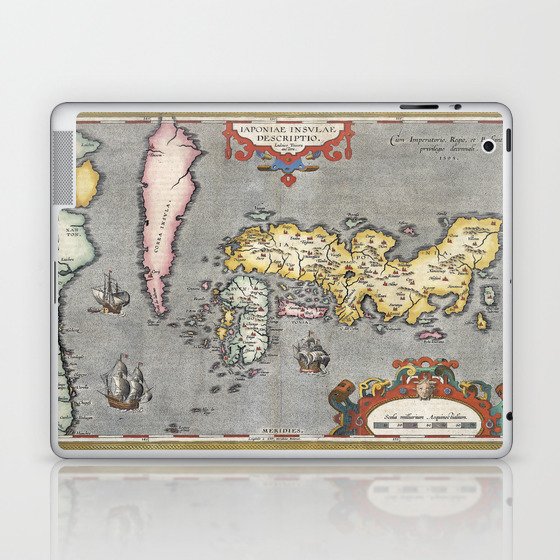 Map of Japan - Ortelius - 1603 Vintage pictorial map Laptop & iPad Skin
