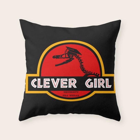 Clever Girl Throw Pillow