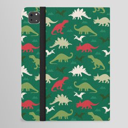 Dinosaurs Ready for Christmas iPad Folio Case