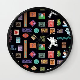Stamps Pattern Wall Clock