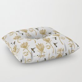 Hummingbird & Flower I Floor Pillow