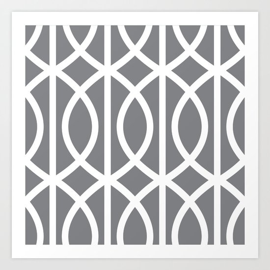 grey pattern Art Print
