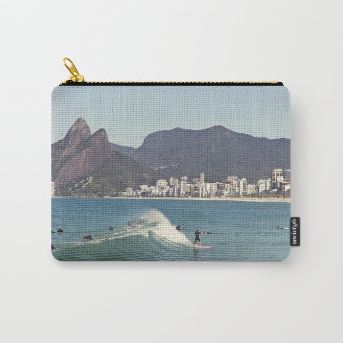 Surfing on Ipanema Beach Carry-All Pouch