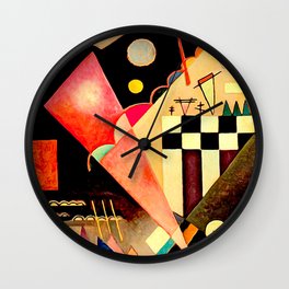 Kandinsky - Sharp Calm Pink Wall Clock