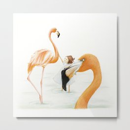 Trust Touch Metal Print | Childplay, Fairytale, Nature, Touch, Kids, Water, Animal, Dreamstate, Drawing, Acrylic 