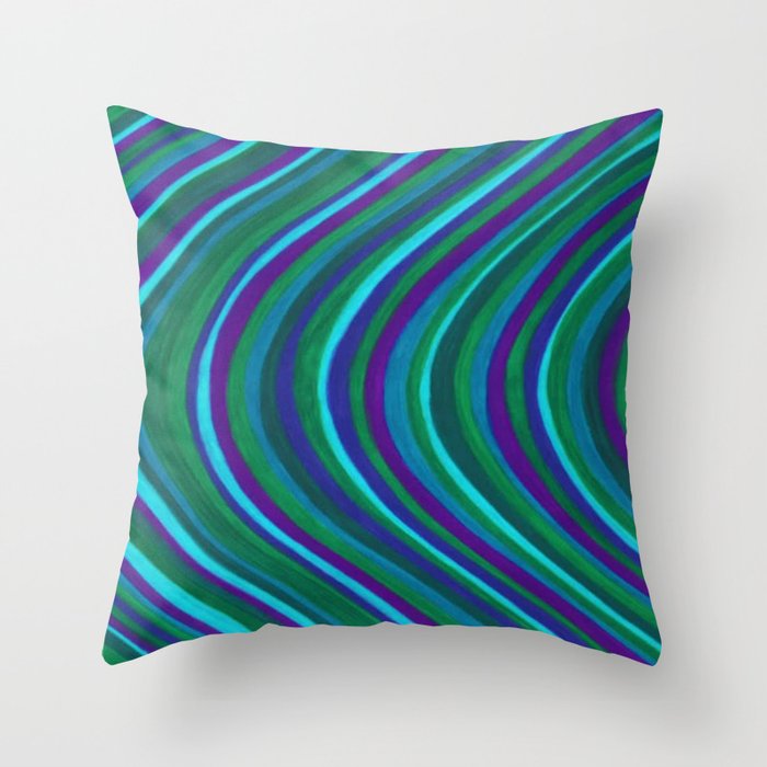 Wave Pattern Design Throw Pillow
