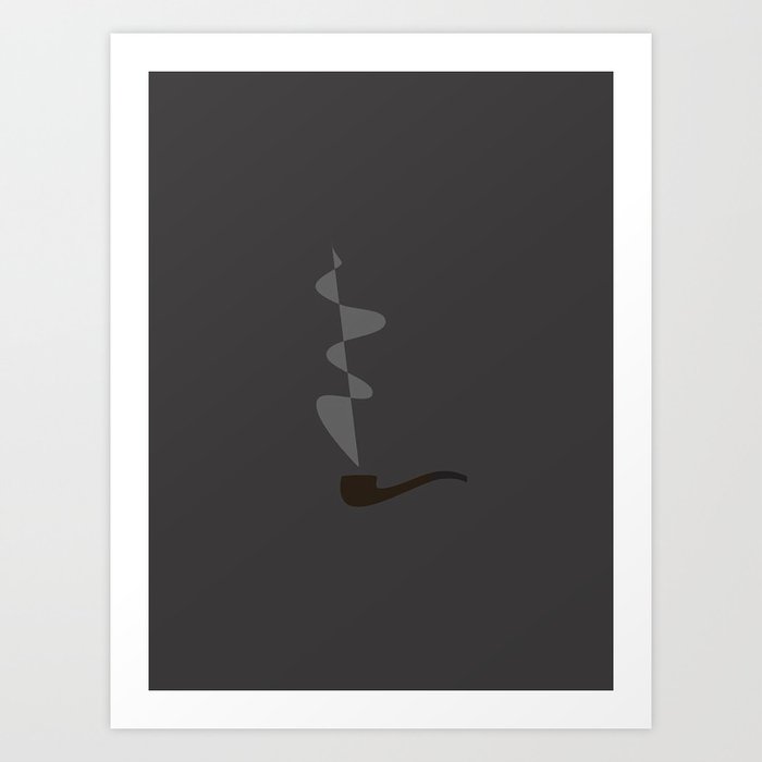 Minimalist Smoking Pipe Art Print