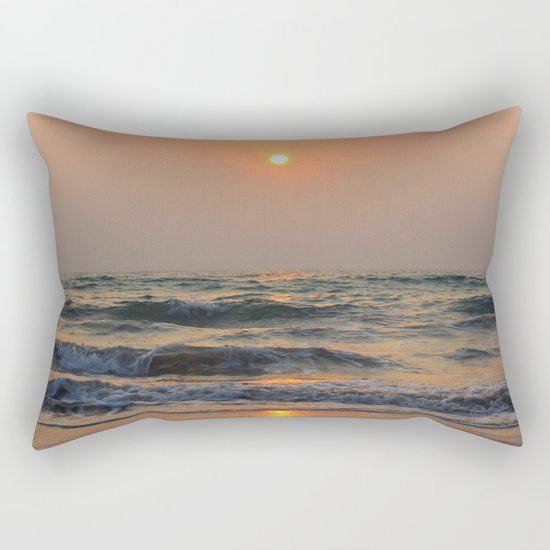 Sunset over the sea. Rectangular Pillow