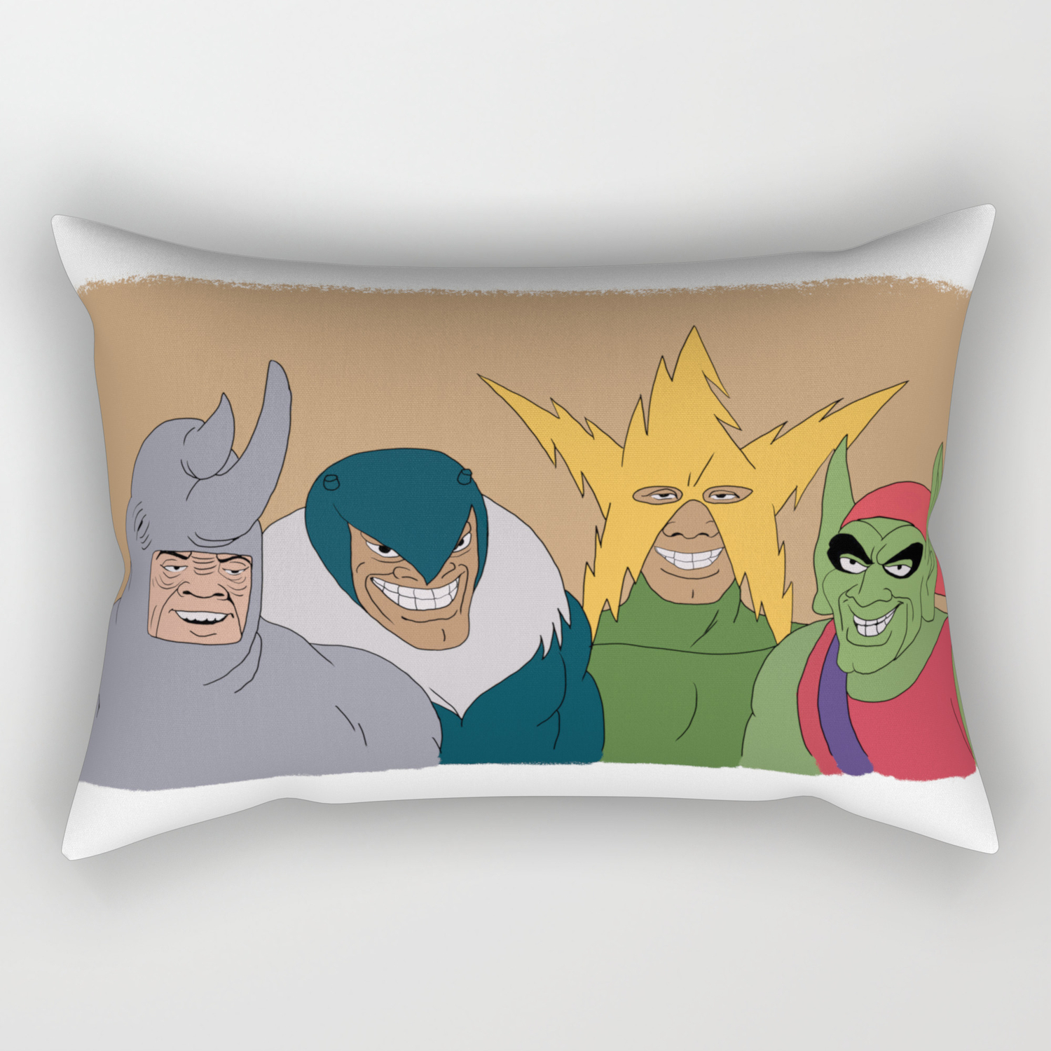 Me And The Boys Meme Spider Man Villains Rectangular Pillow By Bypepperana Society6