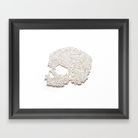 303. A Skull of Letters Framed Art Print