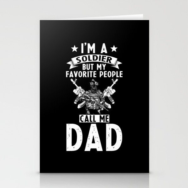 Soldier Dad Stationery Cards