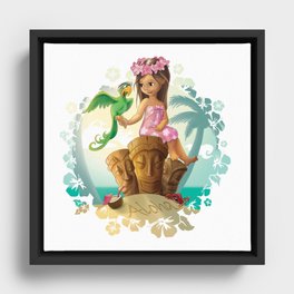 Hawaiian Friends Framed Canvas