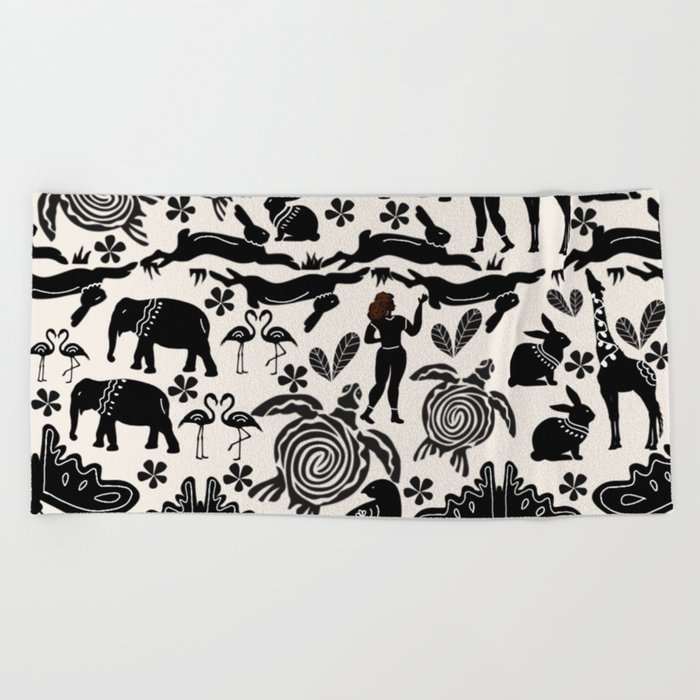 Day out at the sanctuary  Beach Towel