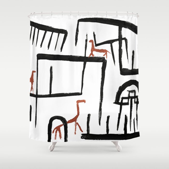 Animals in an Enclosure  by Paul Klee. Shower Curtain