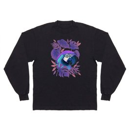 Purple Parrot Monstera Love Long Sleeve T-shirt