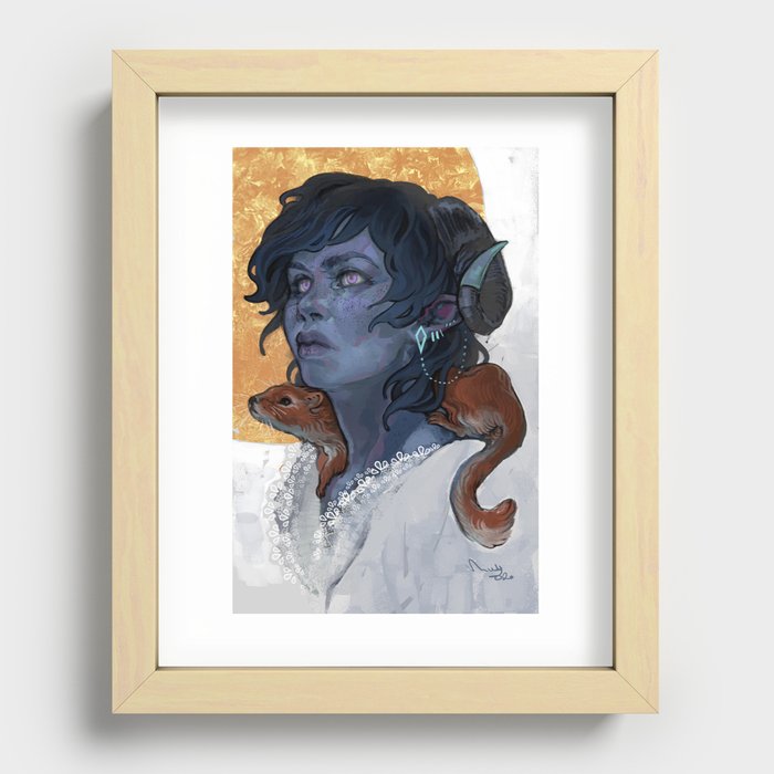 The Little Sapphire Recessed Framed Print