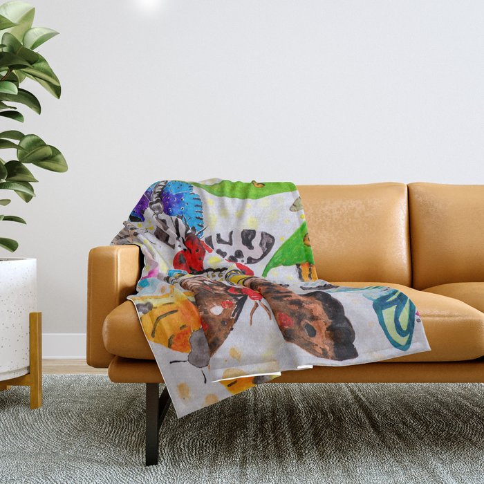 Joyful Flutter Throw Blanket