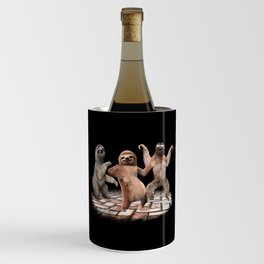 Sloths Dancing Funny Cute Gifts For Animal Lovers Wine Chiller