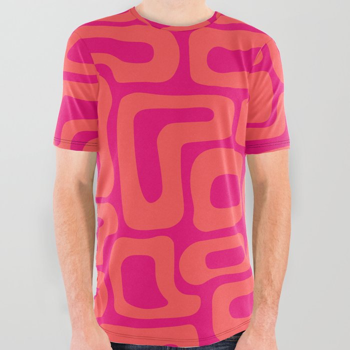 Retro Mid Century Modern Abstract composition 438 All Over Graphic Tee