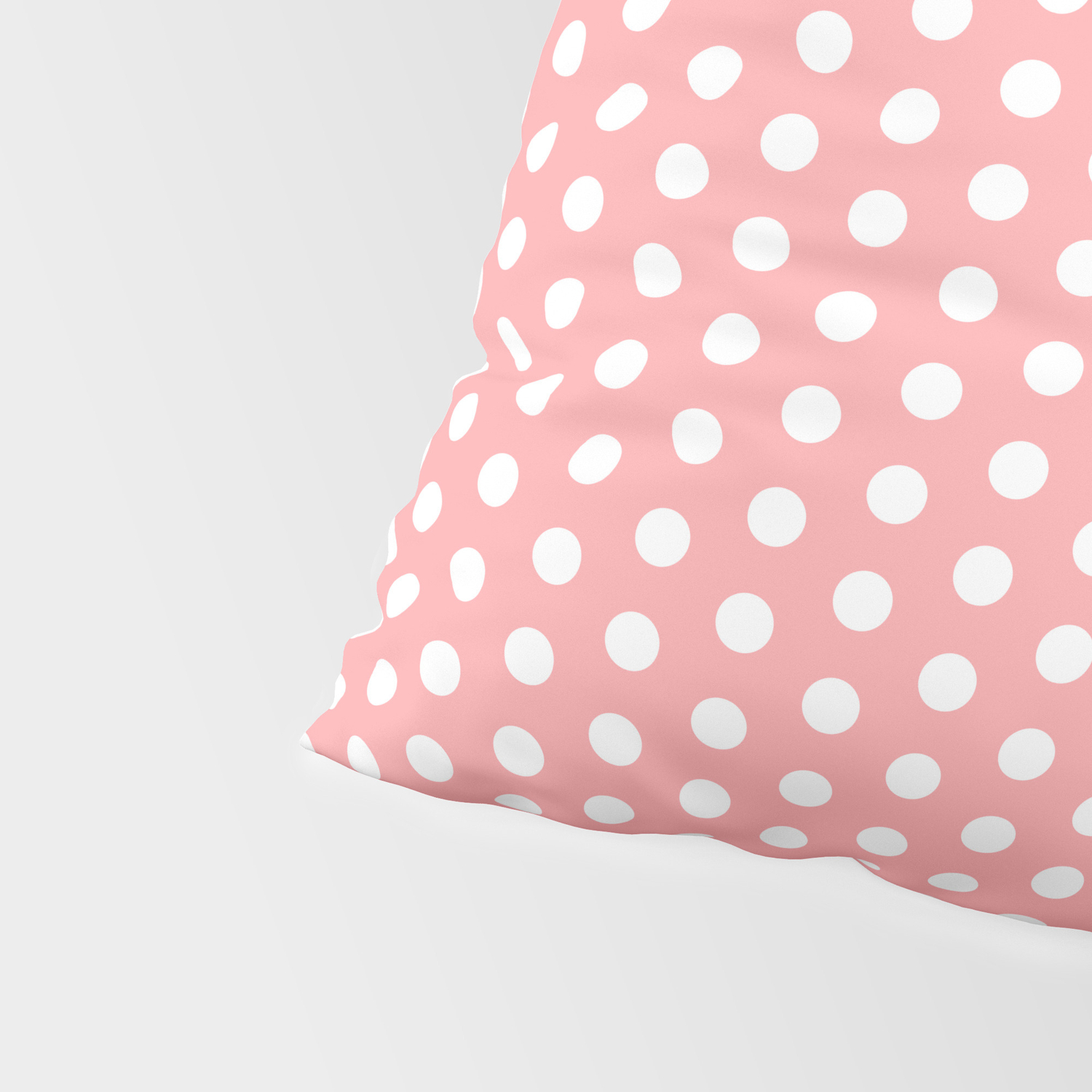 Society6 Pink & White Polka Dots by Christyne on Pillow Sham Cotton King Set of 2 